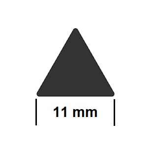 [033223] PLAQUETTE CBN TRIANG. 11MM Ø6.35 FULL FACE