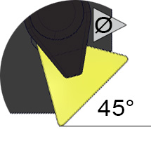 PORTE-PLAQUETTE TRI S2730 11MM (DIA. 1/4') - 45° EQUIPE