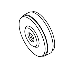 ROUE ENTRAINEMENT RV3000 . VERSION ALU + CAOUTCHOUC