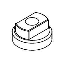 [404793] ECROU EN TE M12 Dia. 30 mm POUR SUPPORT PIVOTANT