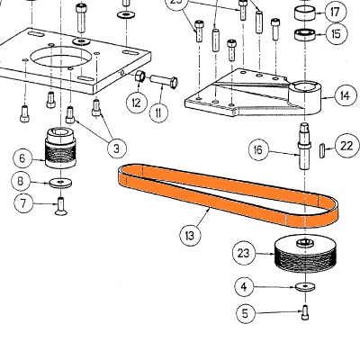POLY-V BELT 10 TEETH  LENGTH. 864 mm  WIDTH. 23.4 mm