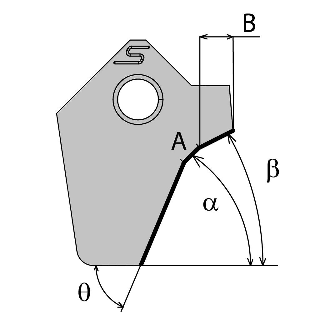CUTTING BLADE 52.00°- 1.00 mm