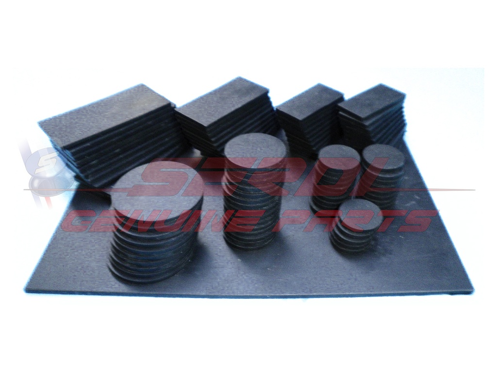 [010056] KIT OF RUBBER FLAT PADS THICK. 4 mm FOR SPT