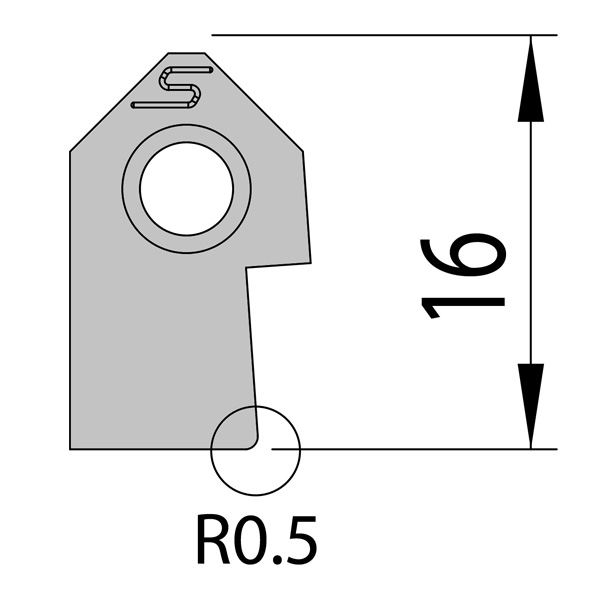 [013344] PLAQUETTE DE FORME L12 OFFSET